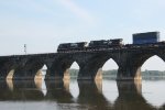 NS 9428 and 9943 take an eastbound over Rockville bridge